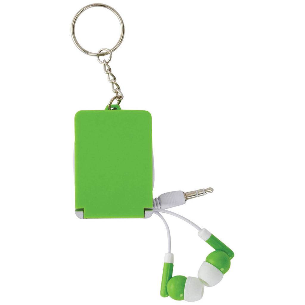 Bullet Lime Green Spectra Earbuds & Mobile Phone Stand