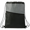 Bullet Grey Cross Weave Zippered Drawstring Bag
