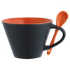 Bullet Black with Orange Trim Rancho 16oz Mug with Spoon