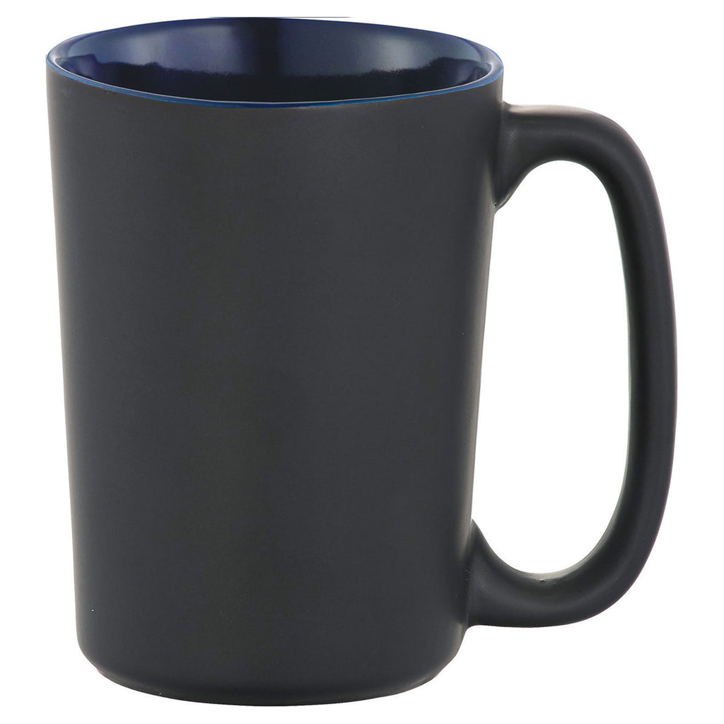 Bullet Black with Blue Trim Elon 13oz Ceramic Mug
