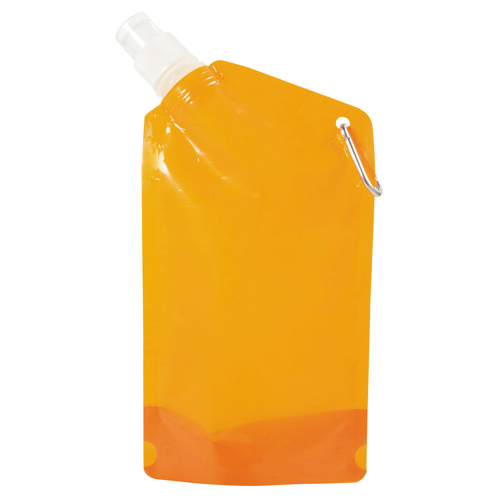 Bullet Translucent Orange 20oz Water Bag with Carabiner