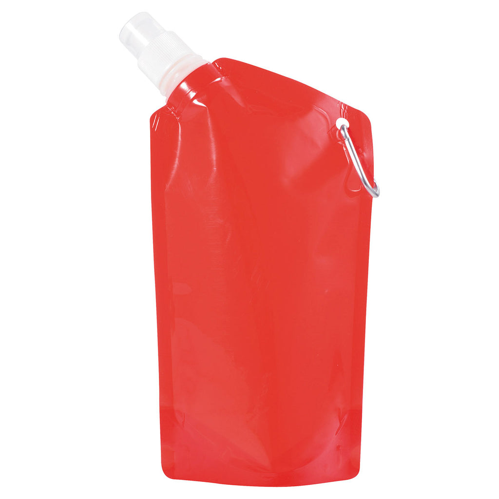 Bullet Translucent Red 20oz Water Bag with Carabiner