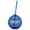 Bullet Translucent Royal Blue Fiesta Ball 20oz with Straw