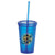 Bullet Translucent Blue Iceberg 16oz Double-Wall Tumbler with Straw