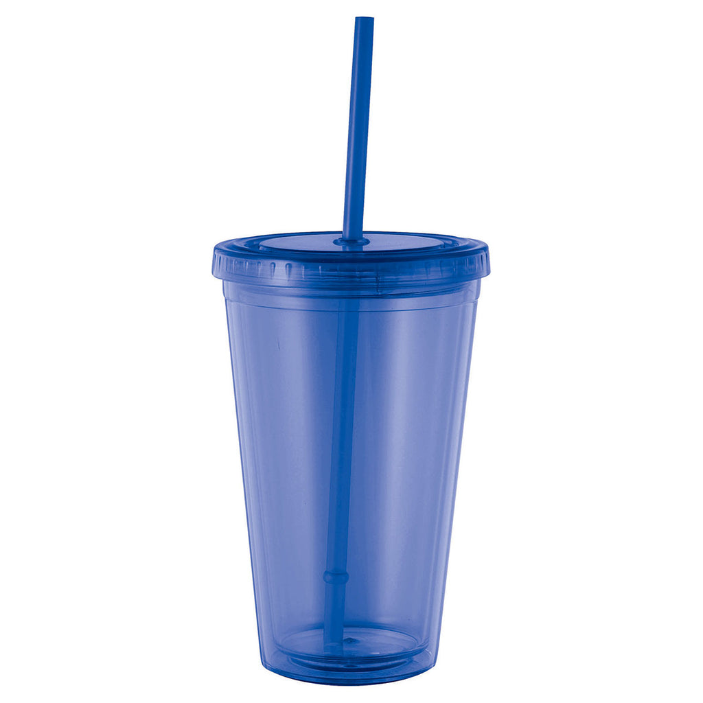 Bullet Translucent Royal Blue Cyclone 16oz Tumbler with Straw