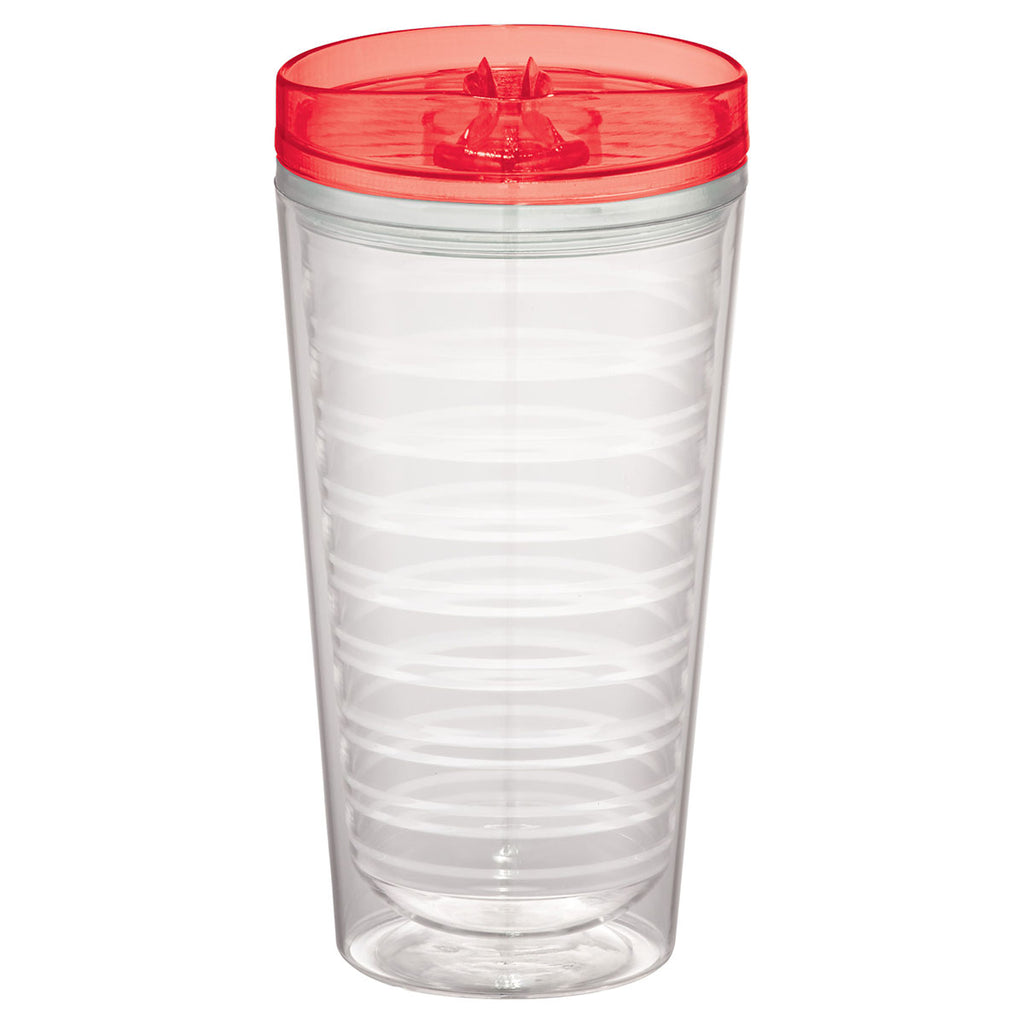 Bullet Translucent Red Bayside 16oz Double Wall Tumbler with Lid