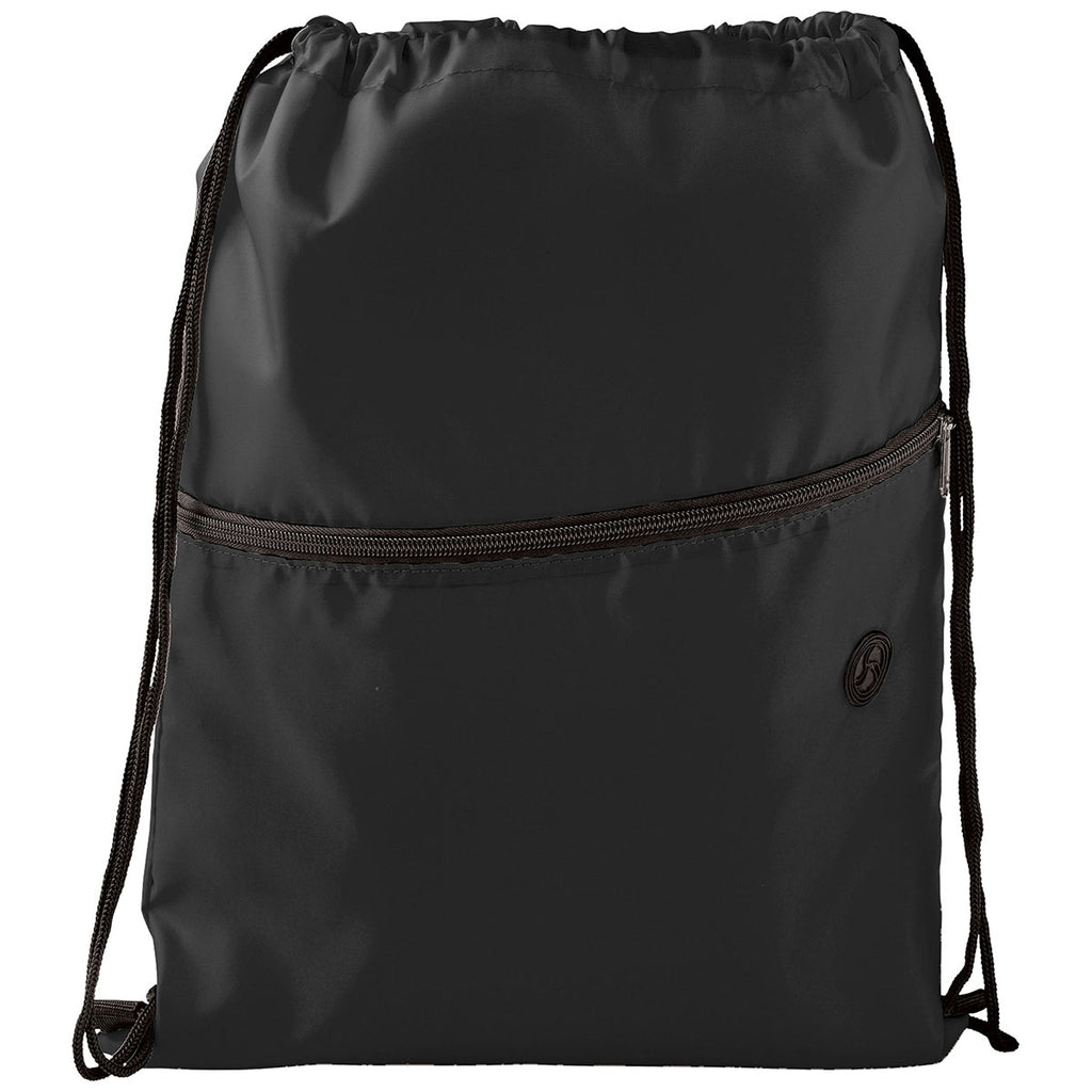 Bullet Black Insulated Zippered Drawstring Bag
