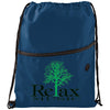 Bullet Navy Blue Insulated Zippered Drawstring Bag