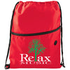 Bullet Red Insulated Zippered Drawstring Bag