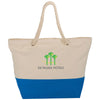 Bullet Process Blue Zippered 12oz Cotton Canvas Rope Tote