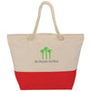 Bullet Red Zippered 12oz Cotton Canvas Rope Tote