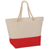 Bullet Red Zippered 12oz Cotton Canvas Rope Tote