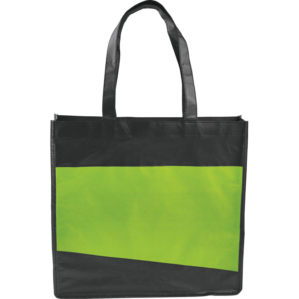 Bullet Lime Green Laminated Non-Woven Convention Tote