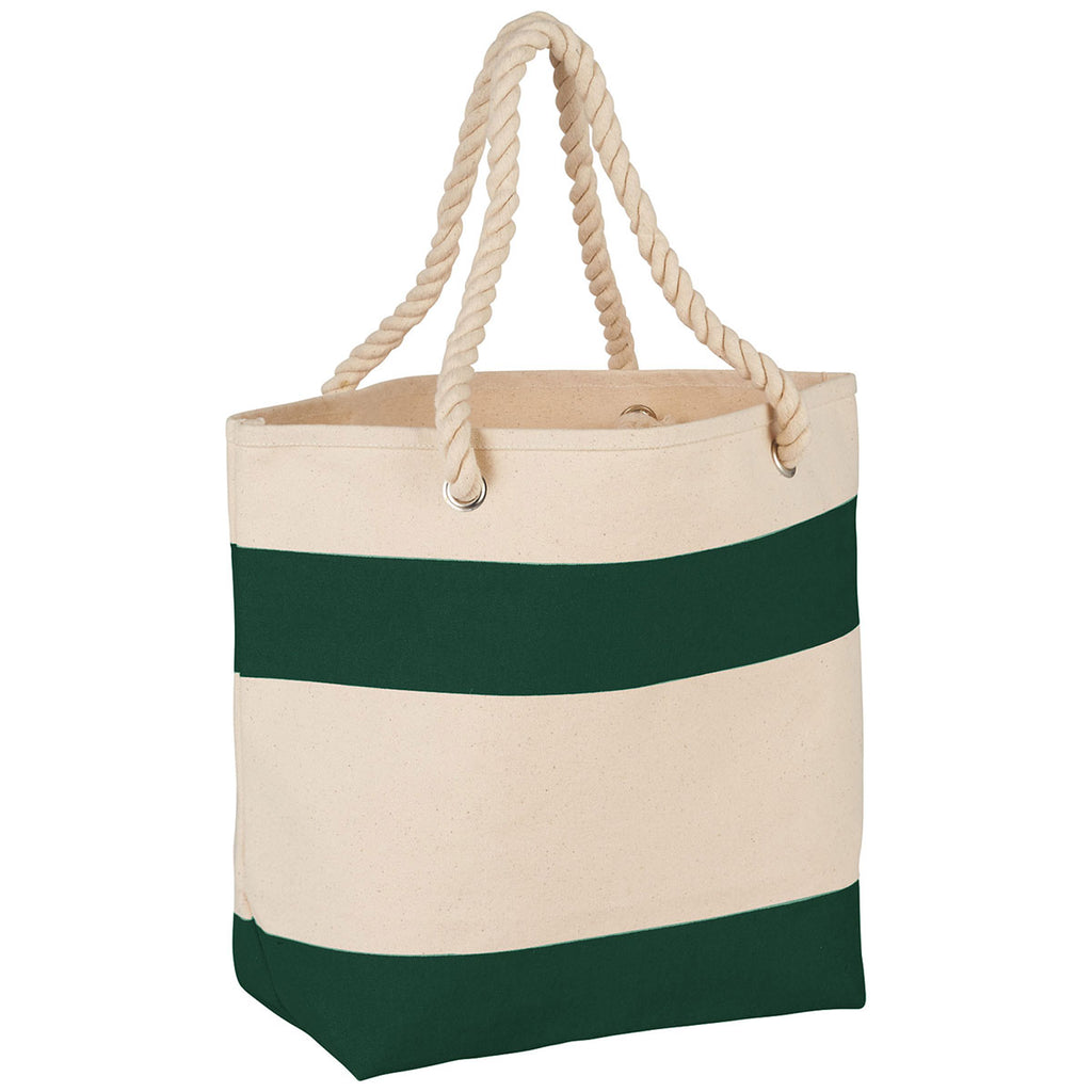 Bullet Hunter Green Rope Handle 16oz Cotton Canvas Tote