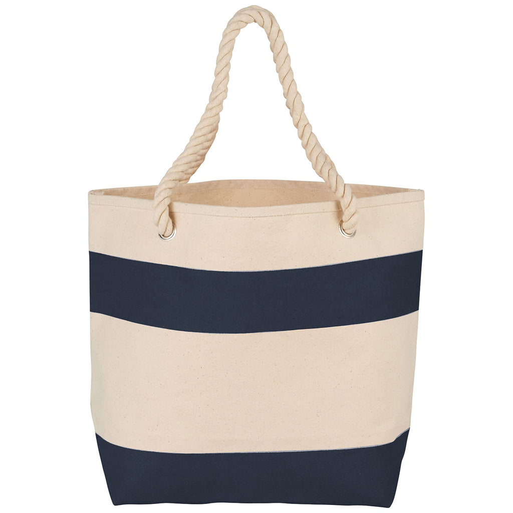 Bullet Navy Blue Rope Handle 16oz Cotton Canvas Tote