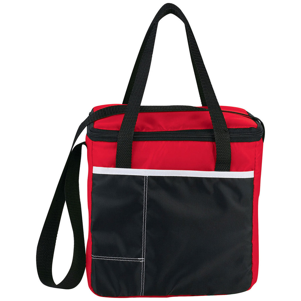 Bullet Red Color Block 9-Can Lunch Cooler