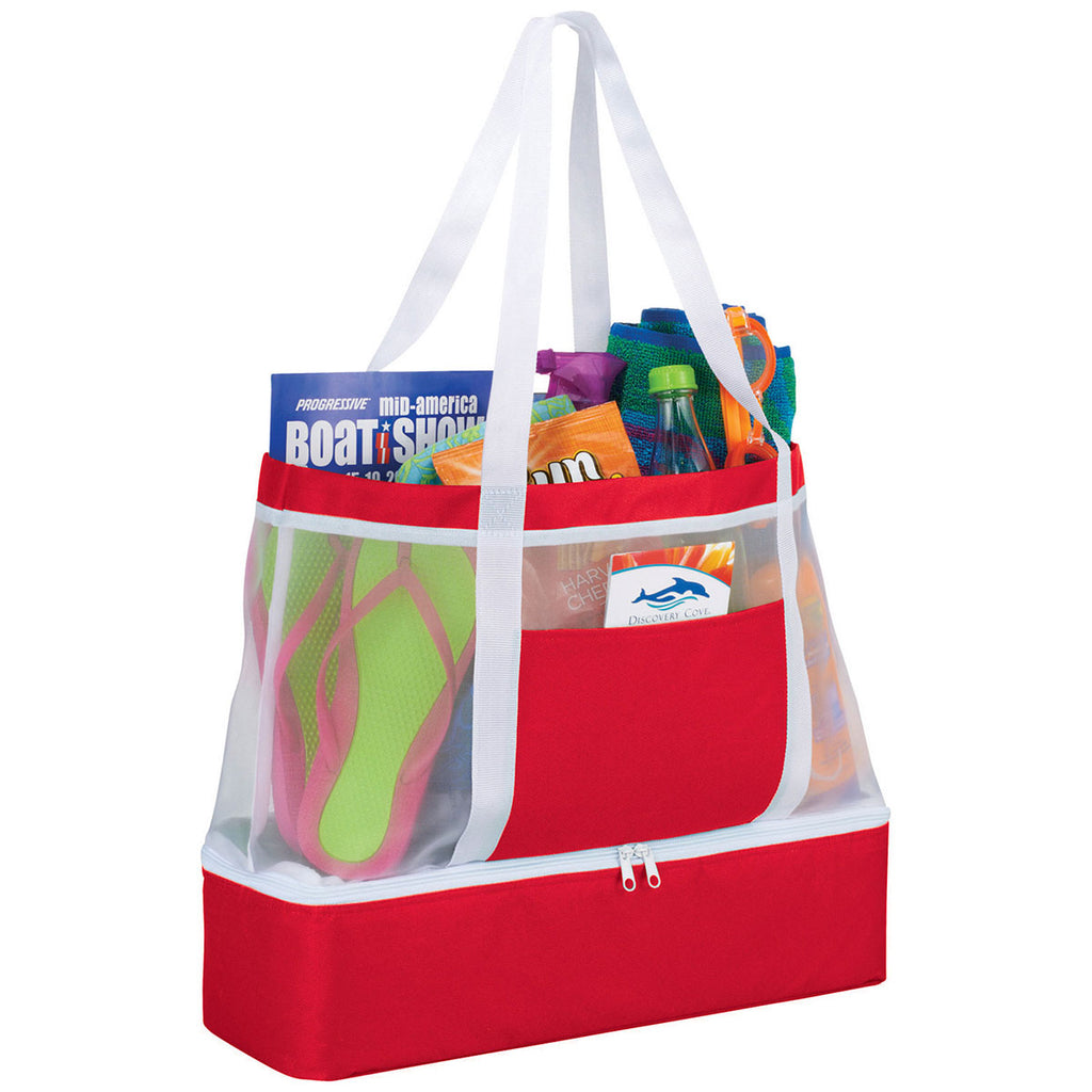Bullet Red Mesh Outdoor 12-Can Cooler Tote