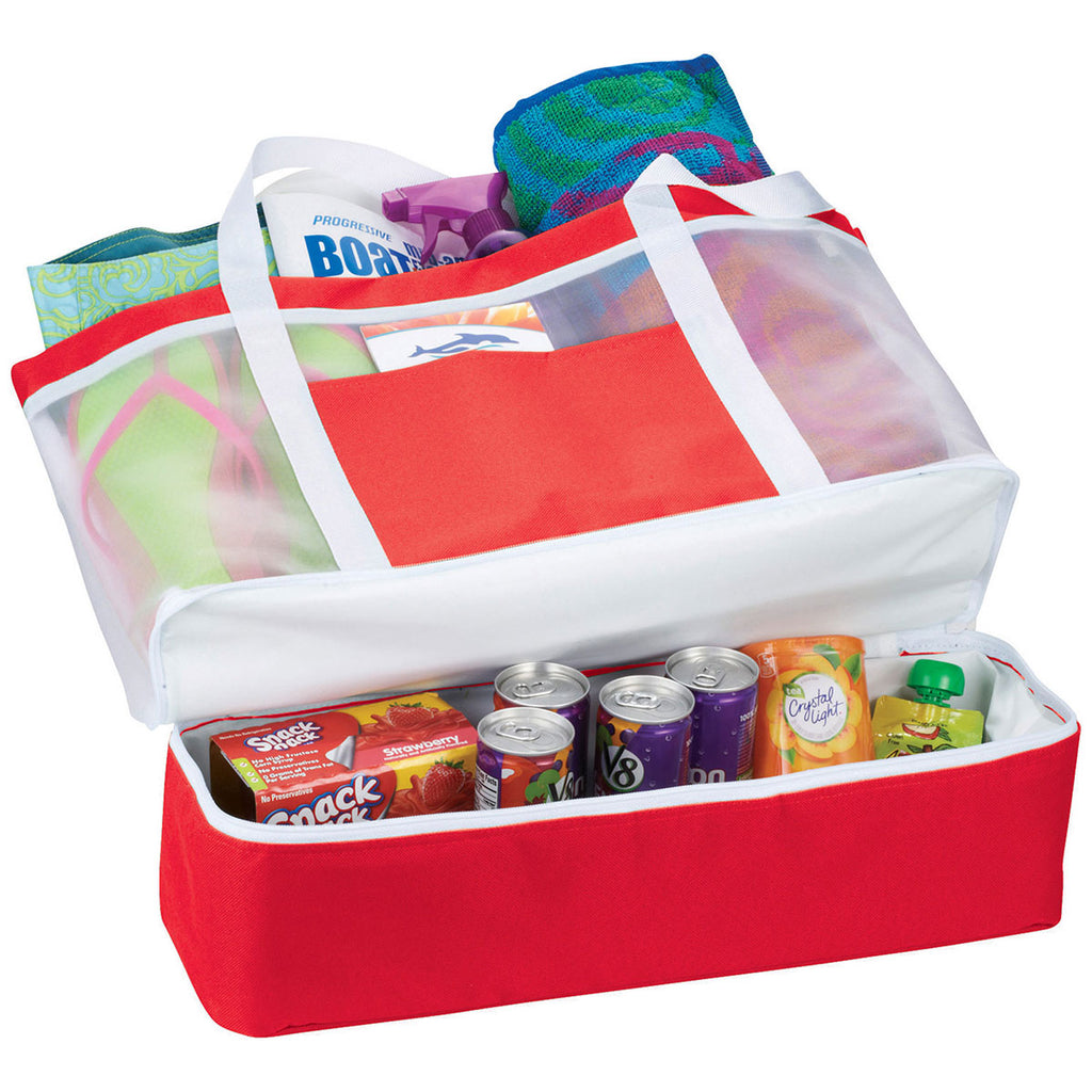 Bullet Red Mesh Outdoor 12-Can Cooler Tote
