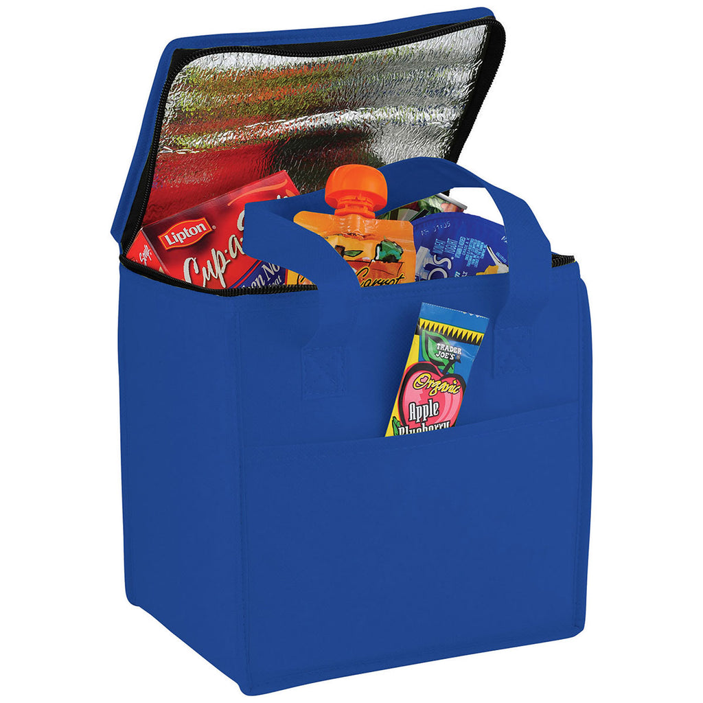 Bullet Royal Blue Cube 9-Can Non-Woven Lunch Cooler