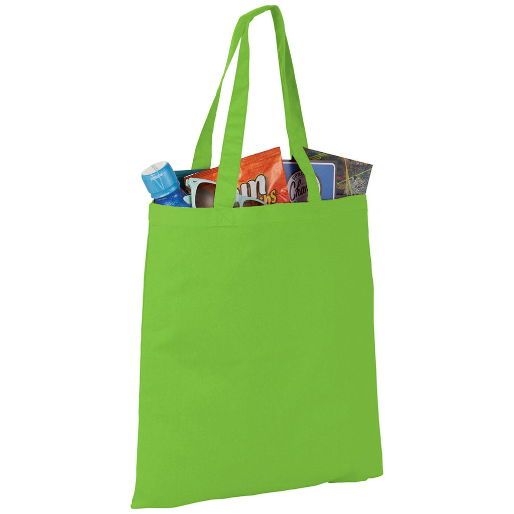 Bullet Lime Green Basic 4oz Cotton Canvas Tote
