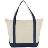 Bullet Navy Blue Zippered 12oz Cotton Canvas Tote