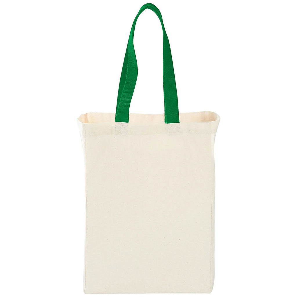 Bullet Green Natural 5oz Cotton Canvas Grocery Tote