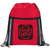 Bullet Red Deluxe Reflective Drawstring Bag