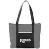 Bullet Grey Timeline Non-Woven Zip Convention Totes