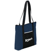 Bullet Navy Blue Timeline Non-Woven Zip Convention Totes