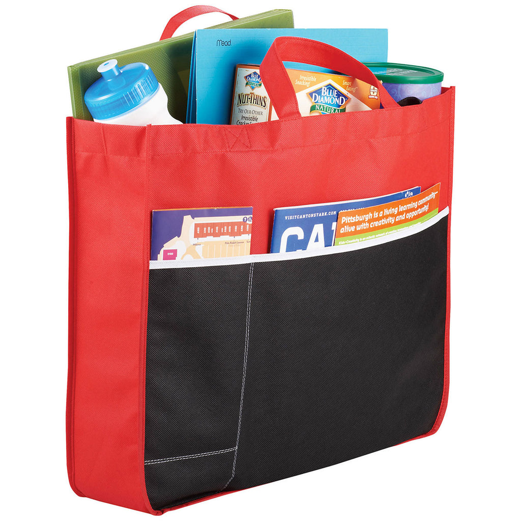 Bullet Red Change Up Non-Woven Convention Tote