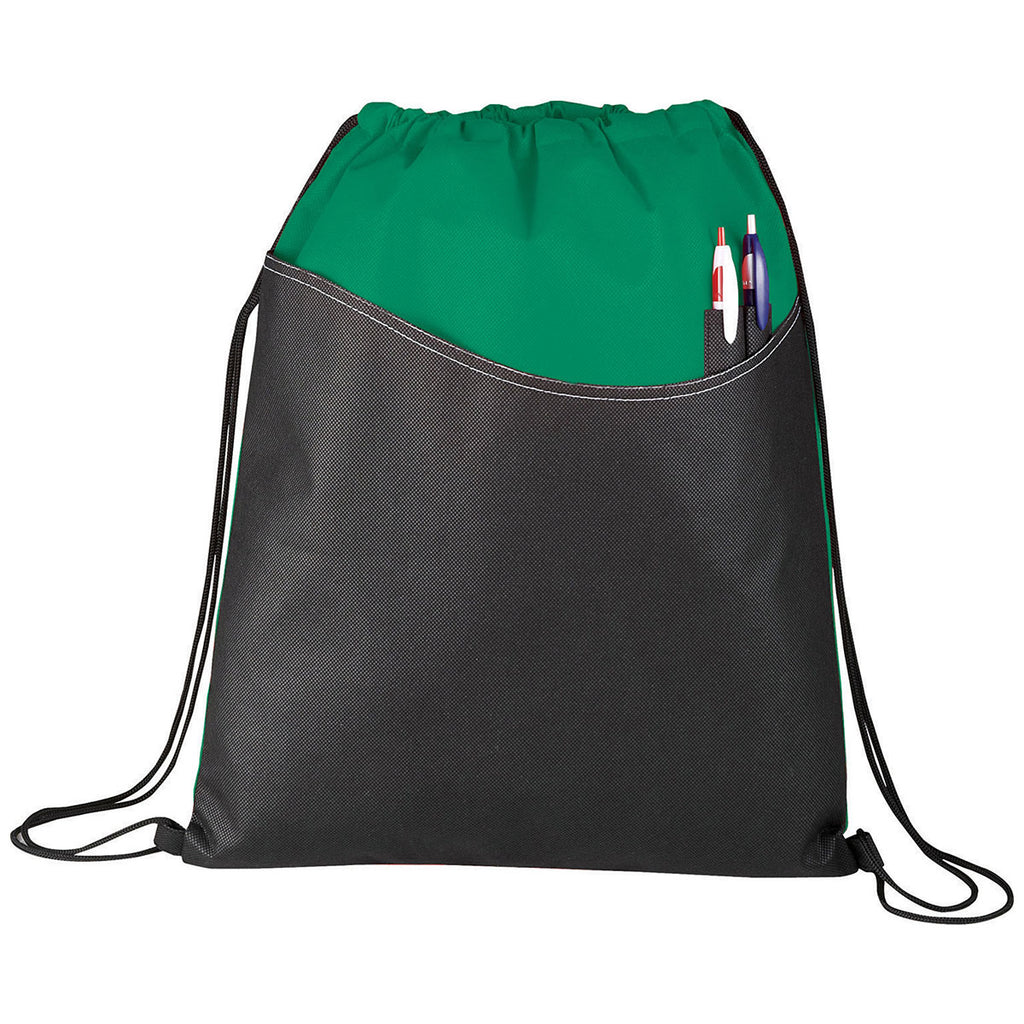 Bullet Green Rivers Non-Woven Drawstring Bag