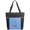 Bullet Light Blue Broadway Zippered Convention Tote
