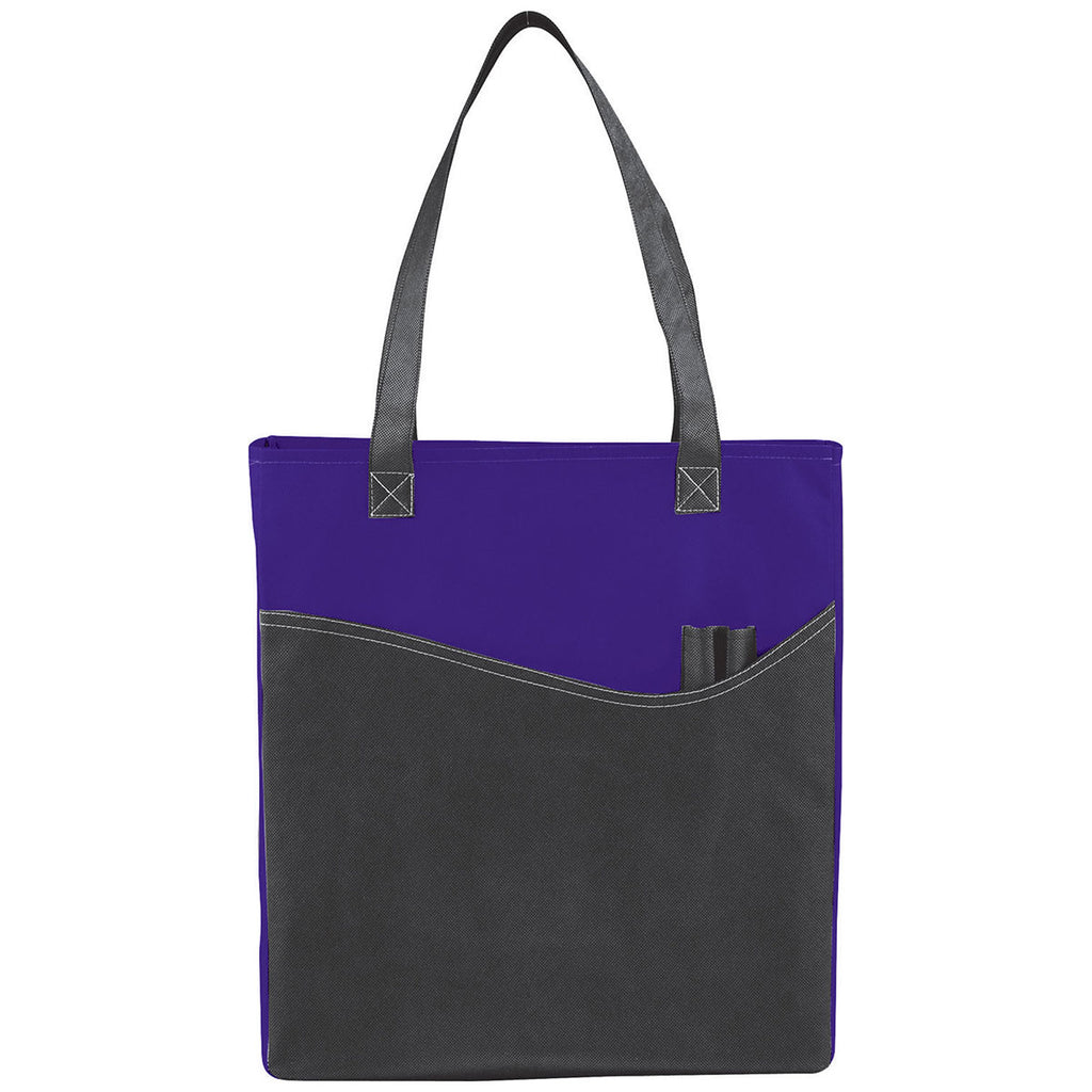Bullet Purple Rivers Pocket Non-Woven Convention Tote