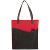 Bullet Red with Black Trim Rivers Pocket Non-Woven Convention Tote