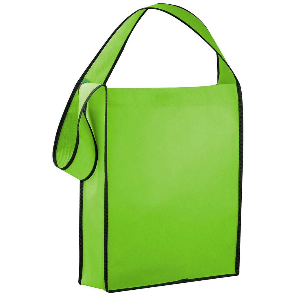 Bullet Lime Green Cross Town Non-Woven Shoulder Tote
