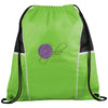 Bullet Lime Green Diamond Non-Woven Drawstring Bag