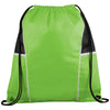 Bullet Lime Green Diamond Non-Woven Drawstring Bag