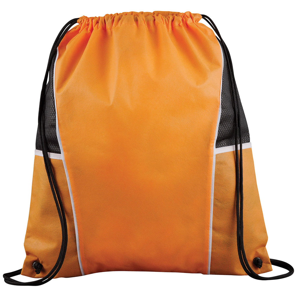 Bullet Orange Diamond Non-Woven Drawstring Bag