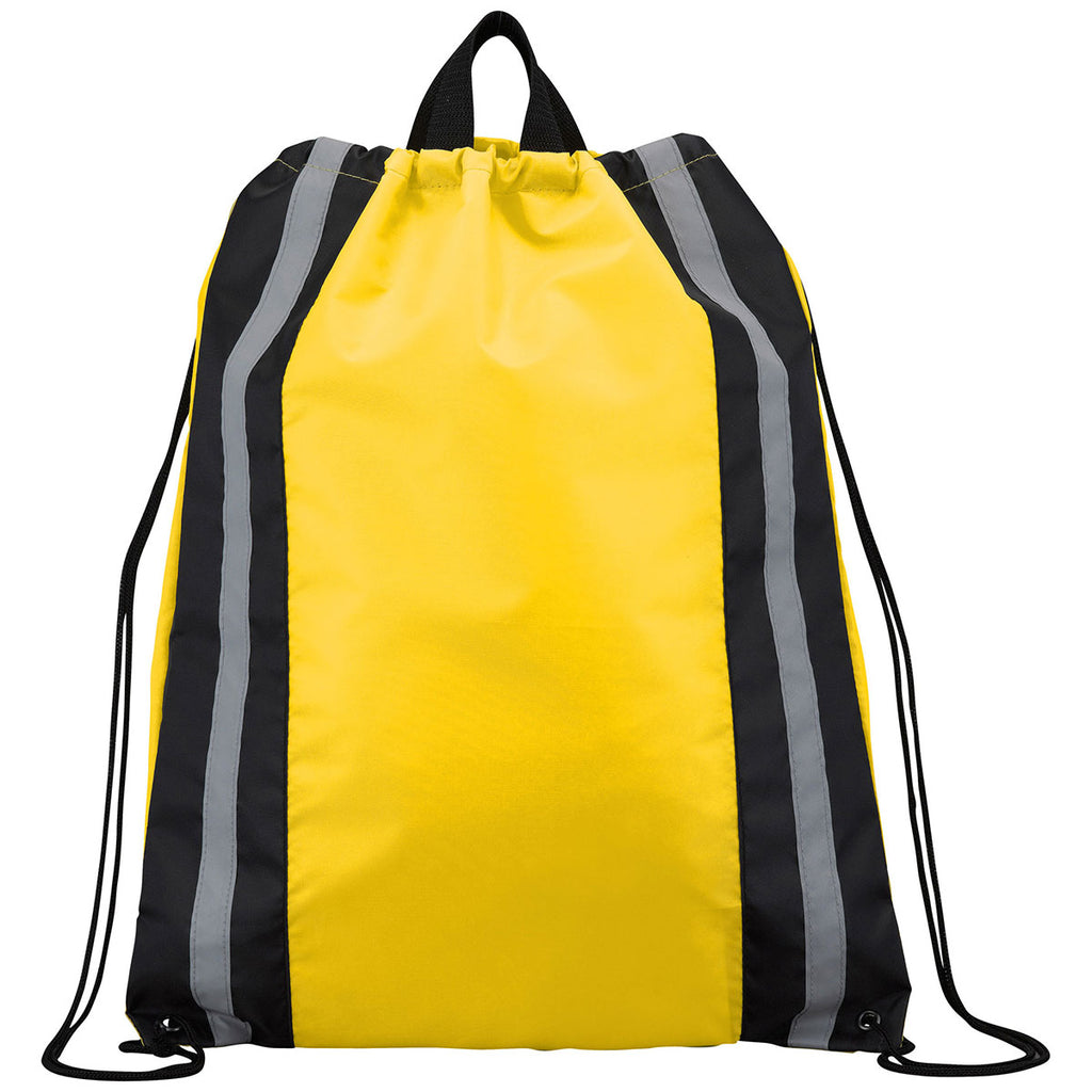Bullet Yellow Reflective Drawstring Bag