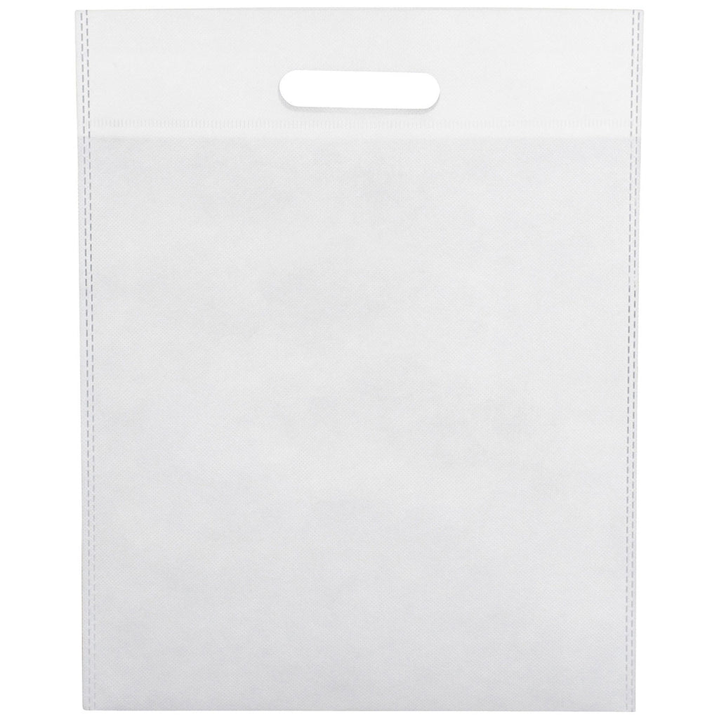 Bullet White Freedom Heat Seal Non-Woven Tote