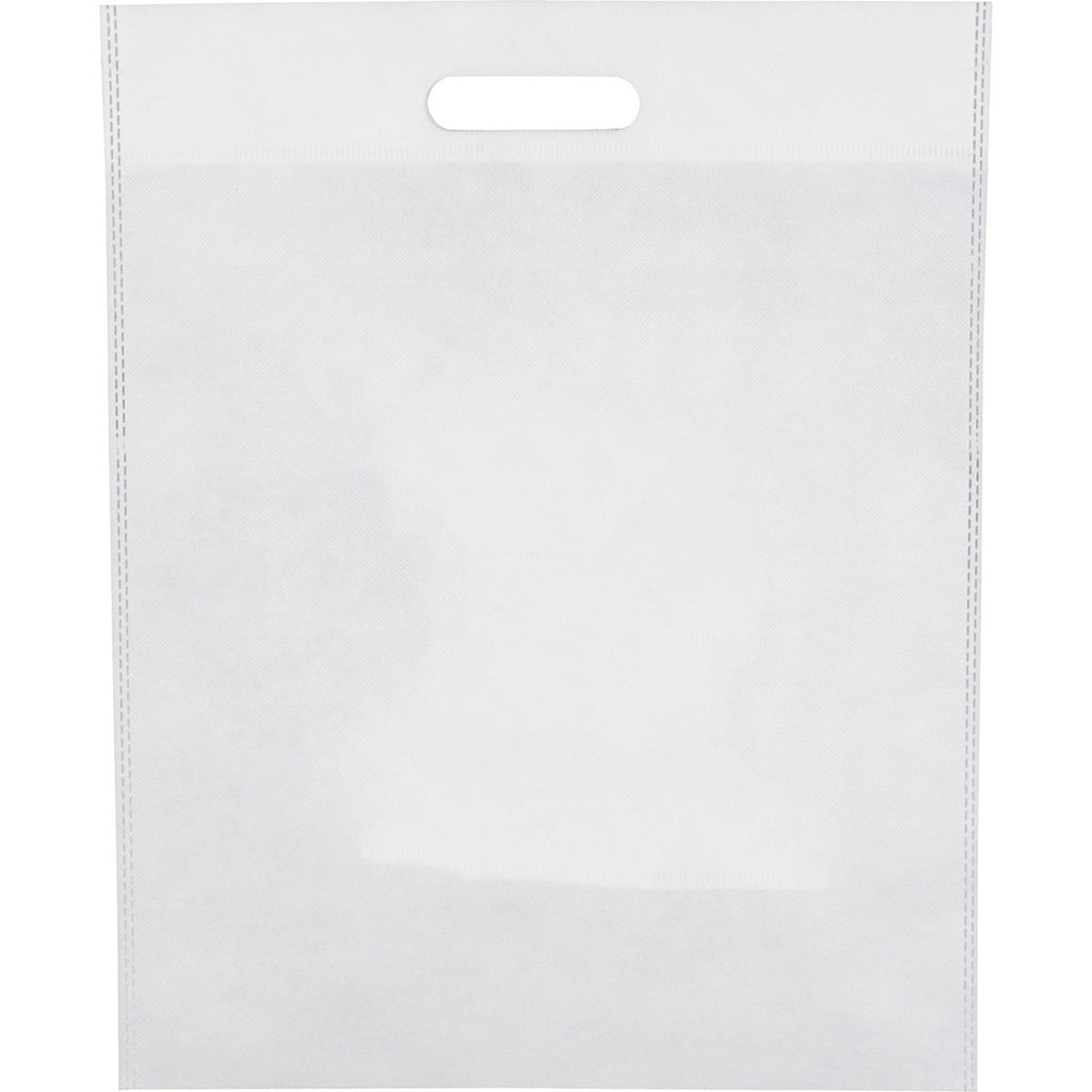 Bullet White Large Freedom Heat Seal Non-Woven Tote