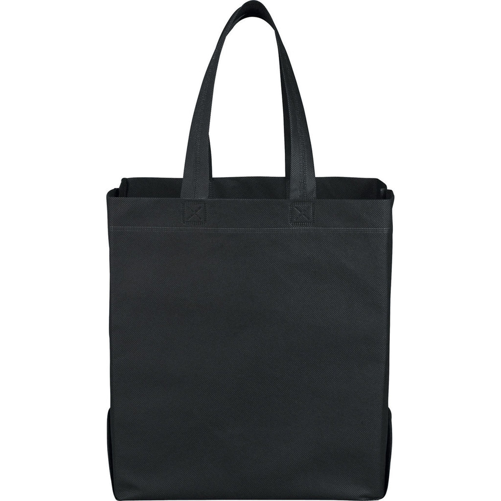 Bullet Black Liberty Heat Seal Non-Woven Grocery Tote