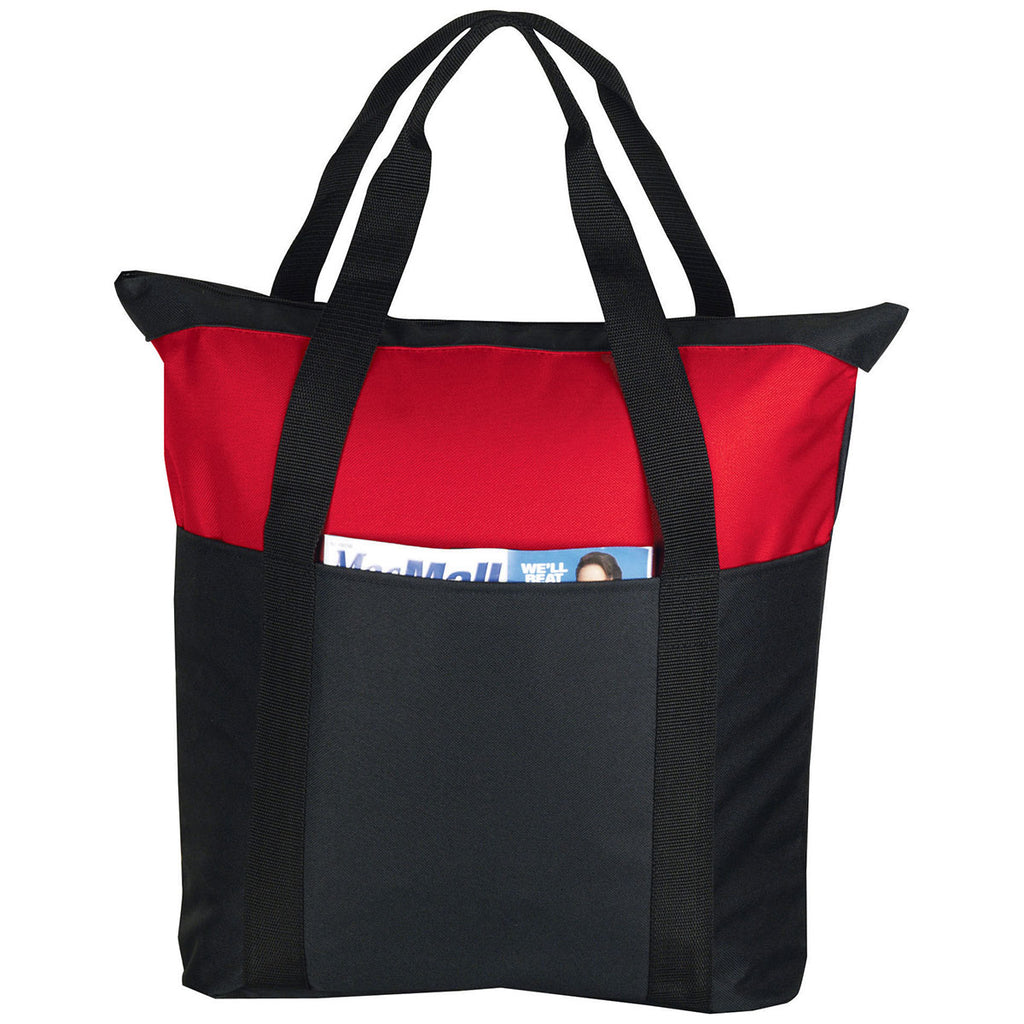 Bullet Red Heavy Duty Zippered Convention Tote