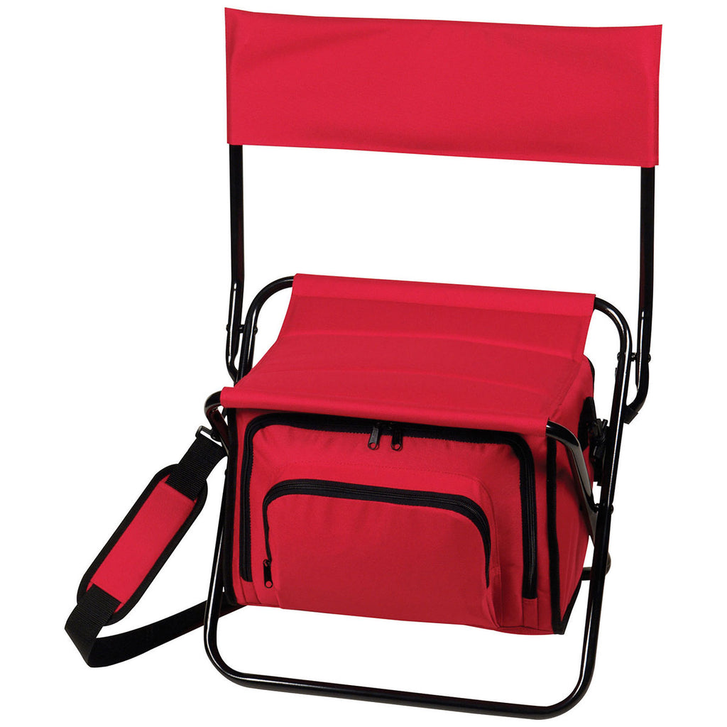 Bullet Red Folding Insulated 12-Can Cooler Chair