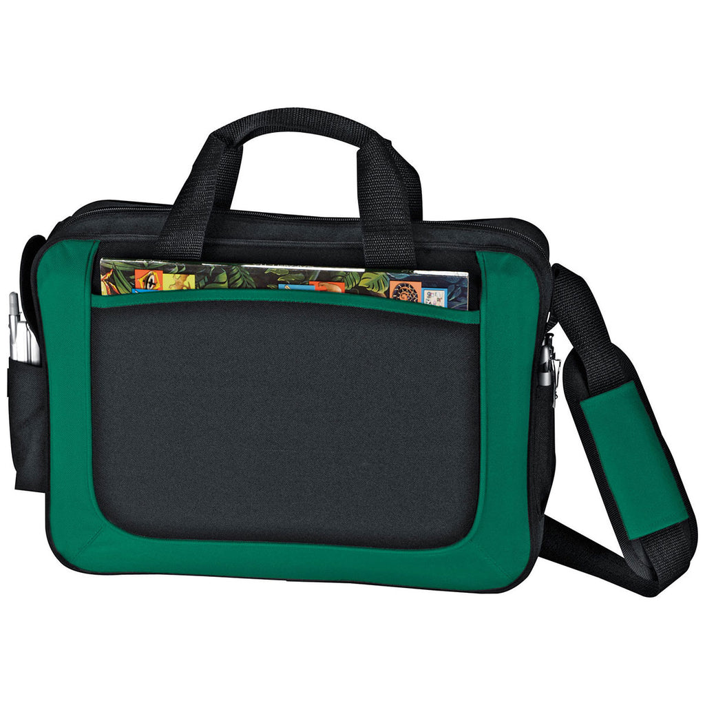 Bullet Green with Black Trim Dolphin Business Briefcase