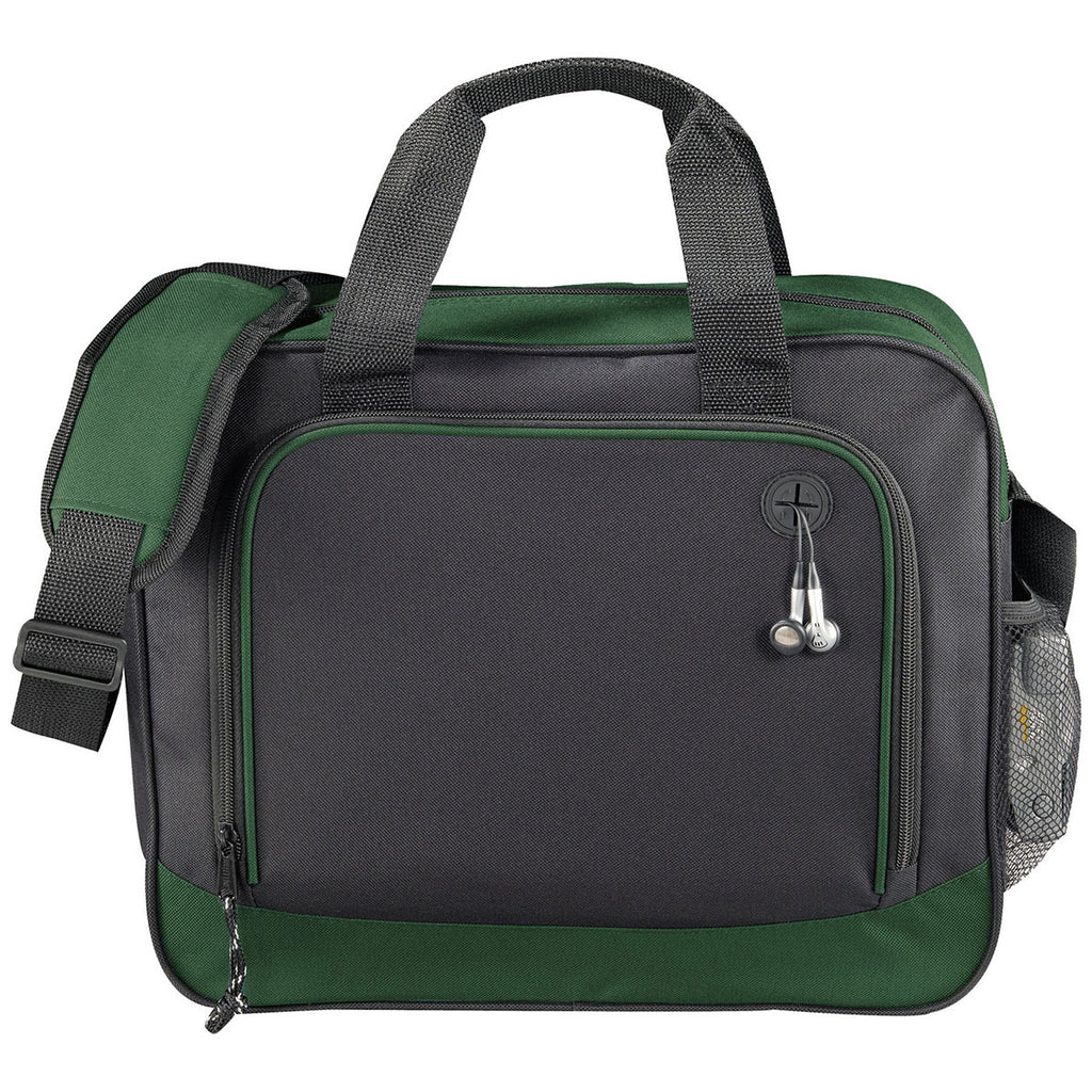 Bullet Black with Hunter Green Trim Barracuda Business Briefcase