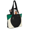 Bullet Black with Green Trim Asher Zippered Convention Tote