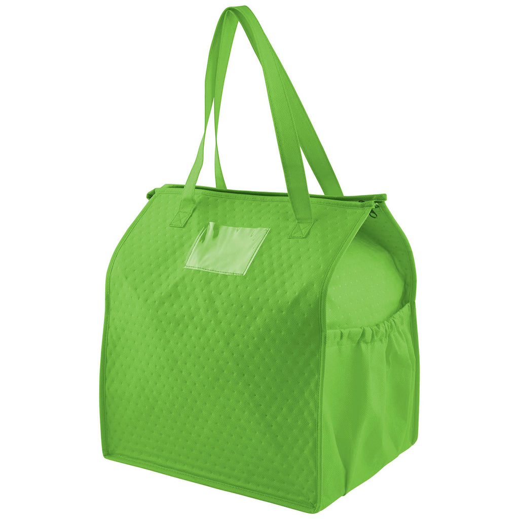 Bullet Lime Green Deluxe Non-Woven Insulated Grocery Tote