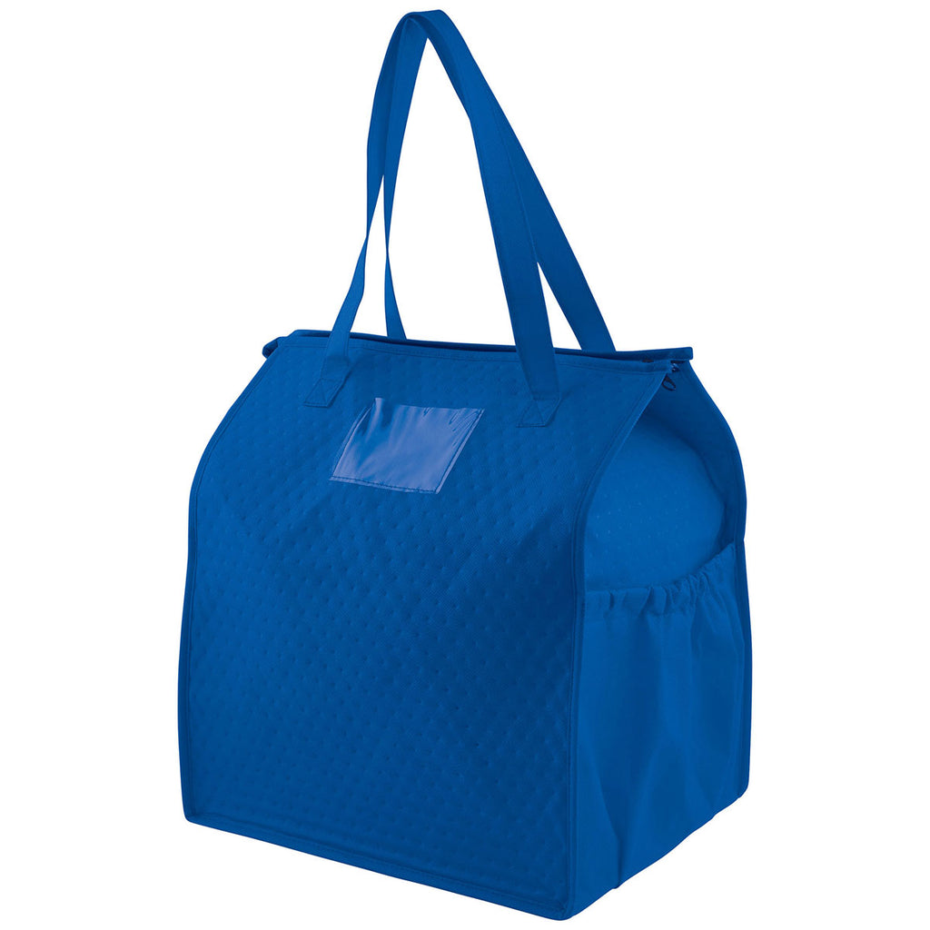 Bullet Royal Blue Deluxe Non-Woven Insulated Grocery Tote