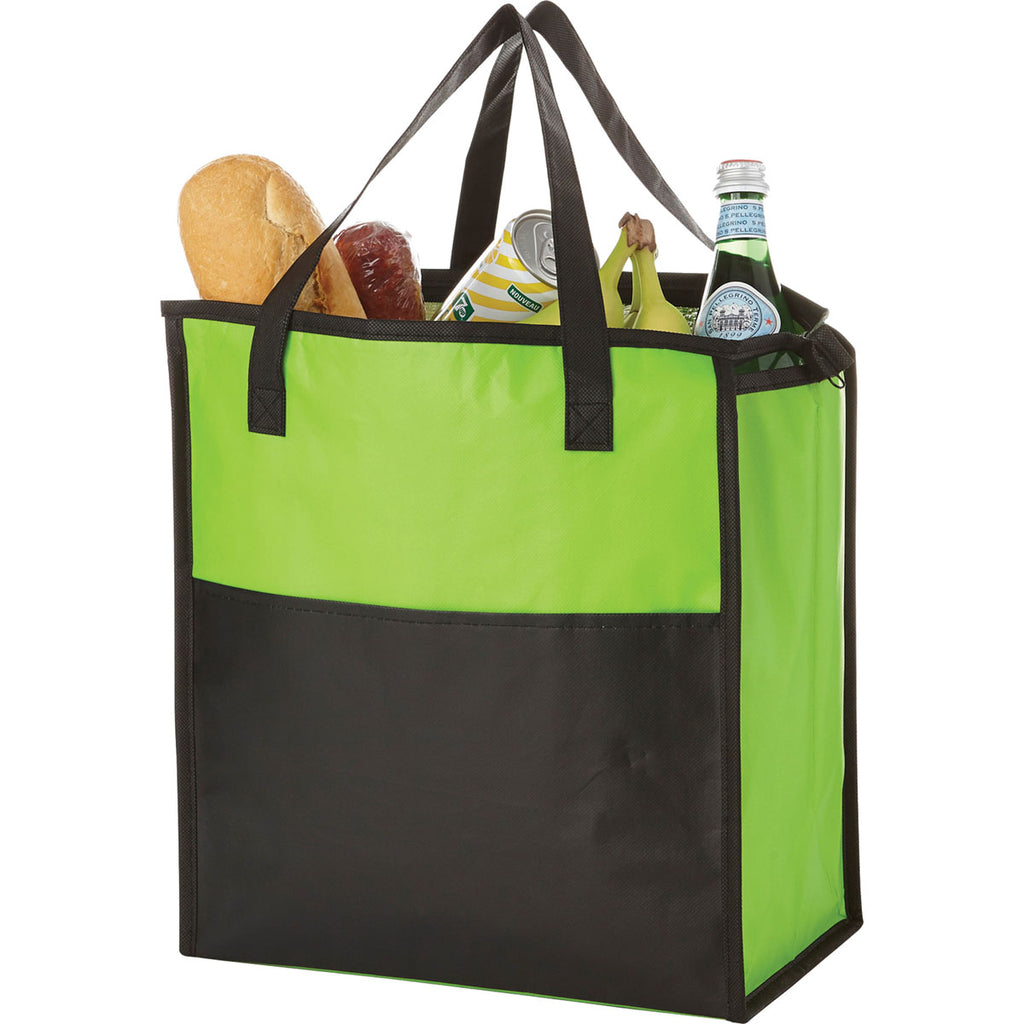 Bullet Lime Green Matte Laminated Insulated Tote